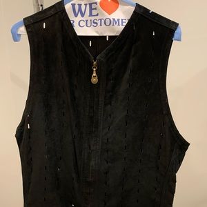 Authentic 1990 Versace suede vest